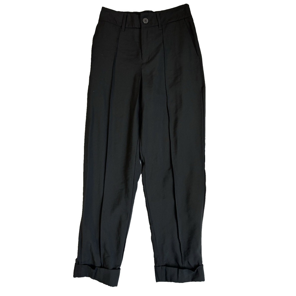 A New Day Women's 2 Black Relaxed Ankle Pants Capsule Essential Everyday Urban
